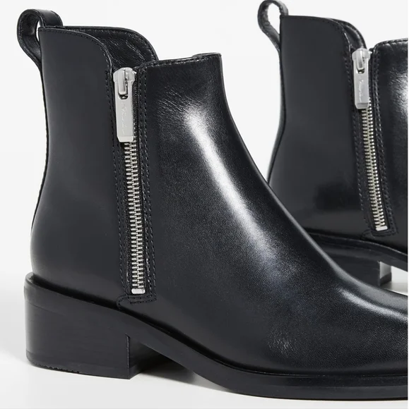 NWT$525 3.1 Phillip Lim Alexa Leather Ankle Bootie Dual Side Zippers Boots 38.5 - Picture 3 of 17